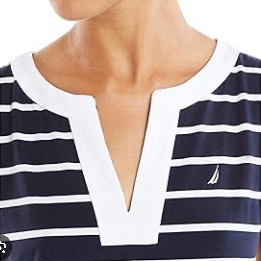 Nautica Women’s Breton Stripes Sleeveless 
V-Neck Dress - Picture 4 of 7